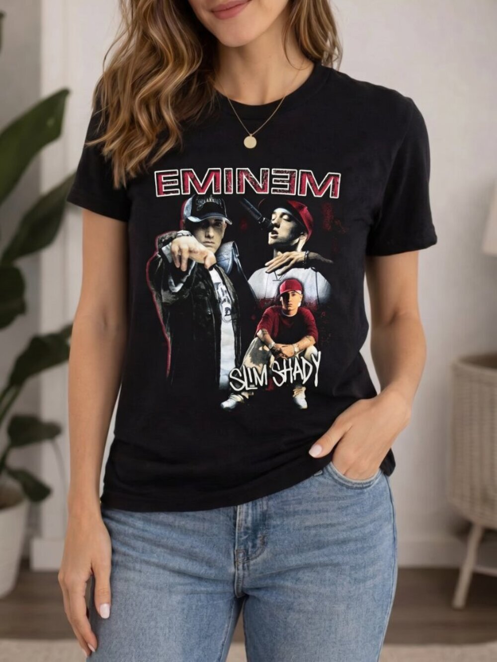 Ladies Eminem Slim Shady  band TShirt